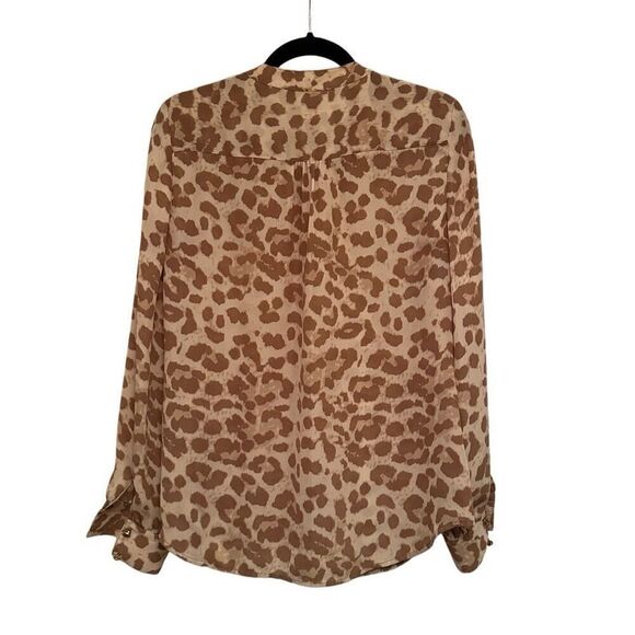 Banana Republic sheer cheetah print blouse - Picture 3 of 5